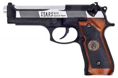 WE GBB M92 BioHazard (Silver Slide with Black Frame)