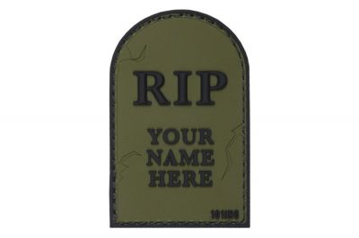 101 Inc PVC Velcro Patch "RIP" (Olive)