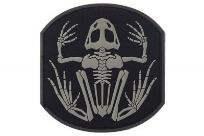 101 Inc PVC Velcro Patch "Frog Skeleton" (Black)