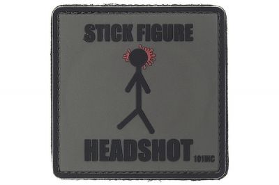 101 Inc PVC Velcro Patch "Stick Figure"