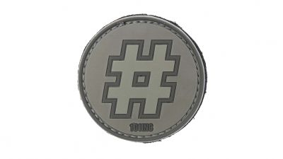 101 Inc PVC Velcro Patch "Hashtag" (Grey)