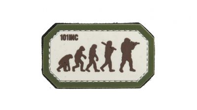 101 Inc PVC Velcro Patch "Airsoft Evolution" (Tan)