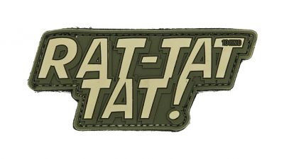 101 Inc PVC Velcro Patch "Rat-Tat-Tat" (Olive)