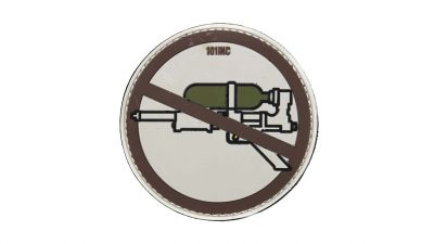 101 Inc PVC Velcro Patch "No Super Soakers" (Brown)