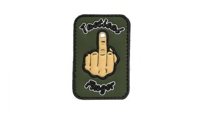 101 Inc PVC Velcro Patch "Tactical Finger" (Olive)