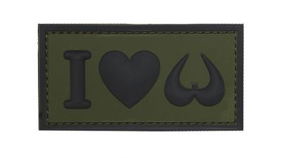 101 Inc PVC Velcro Patch "I Love Boobies" (Olive)