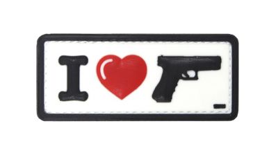 101 Inc PVC Velcro Patch "I Love Glock" (White)