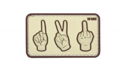 101 Inc PVC Velcro Patch "One, Two, F**k You" (Tan)