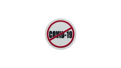 ZO PVC Velcro Patch "Stop Covid" (White)