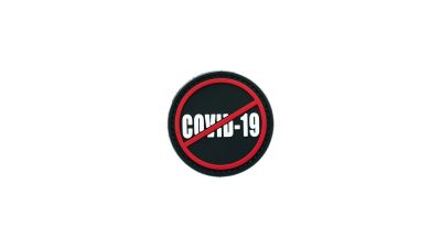 ZO PVC Velcro Patch "Stop Covid" (Black)