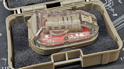 ZO HS-6 Red Light for FAST Helmet Rail Retention System (Dark Earth)