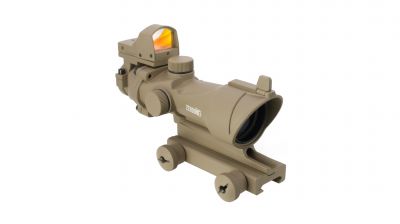 ZO 4x32 ACOG Scope with Mini Red Dot (Dark Earth)