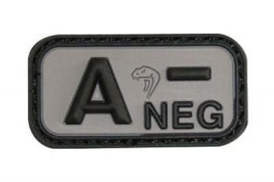 Viper Velcro PVC Blood Group Patch A- (Black)