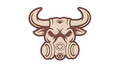 101 Inc PVC Velcro "Gaskmask Bull" (Tan)