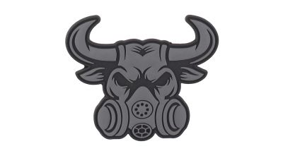 101 Inc PVC Velcro "Gaskmask Bull" (Grey)