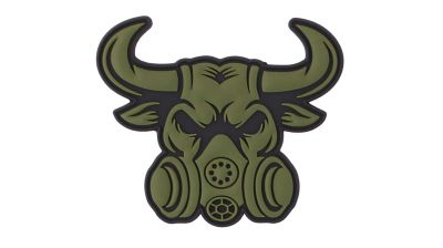 101 Inc PVC Velcro "Gaskmask Bull" (Green)