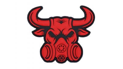 101 Inc PVC Velcro "Gaskmask Bull" (Red)