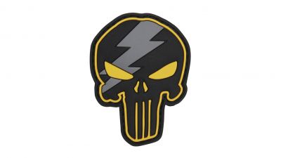 101 Inc PVC Velcro Patch "Punisher Lightning" (Yellow)