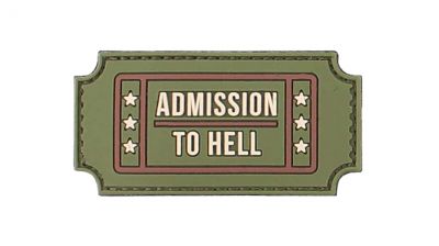 101 Inc PVC Velcro Patch "Admission To Hell" (Green)