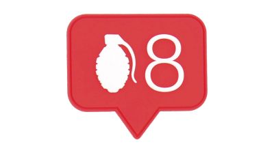 101 Inc PVC Velcro Patch "Grenade 8"