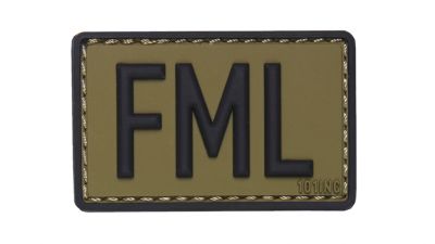 101 Inc PVC Velcro Patch "FML" (Green)