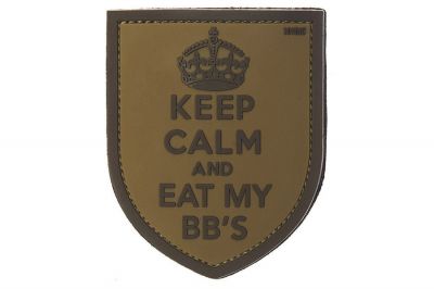 101 Inc PVC Velcro Patch "Keep Calm" (Brown)