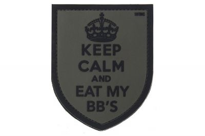 101 Inc PVC Velcro Patch "Keep Calm" (Black)