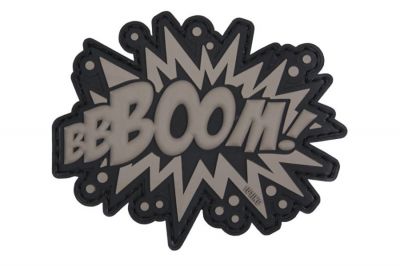 101 Inc PVC Velcro Patch "Boom!" (Black)