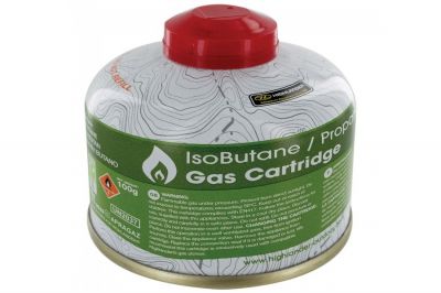 Highlander Butane Camping Gas 100g Valved Cartridge