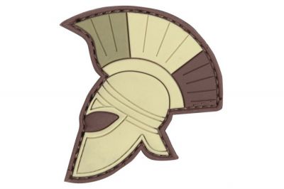 101 Inc PVC Velcro Patch "Spartan Helmet" (Brown)