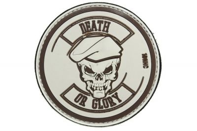 101 Inc PVC Velcro Patch "Death or Glory" (Tan)