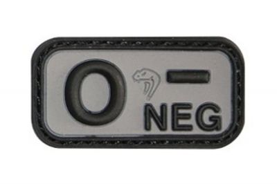 Viper Velcro PVC Blood Group Patch O- (Black)