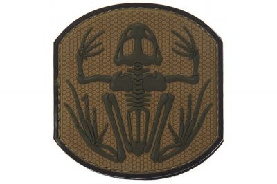 101 Inc PVC Velcro Patch "Frog Skeleton" (Brown)