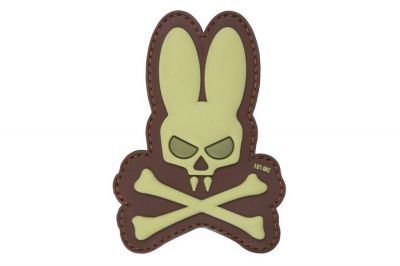 101 Inc PVC Velcro Patch "Skull Bunny" (Brown)