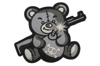 101 Inc PVC Velcro Patch "Terror Teddy" (Grey)