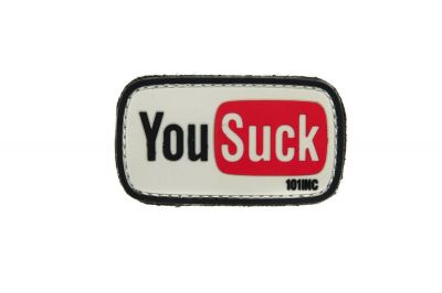 101 Inc PVC Velcro Patch "You Suck"