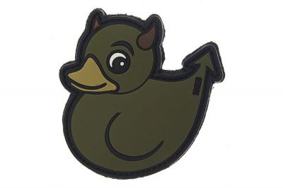 101 Inc PVC Velcro Patch "Devil Duck" (Olive)