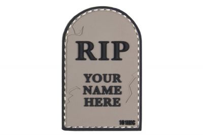 101 Inc PVC Velcro Patch "RIP" (Grey)