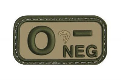 Viper Velcro PVC Blood Group Patch O- (MultiCam)