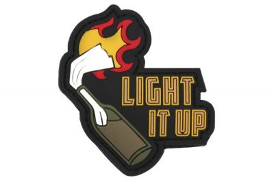 101 Inc PVC Velcro Patch "Light It Up" (Black)