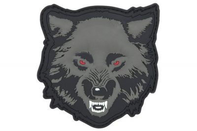 101 Inc PVC Velcro Patch "Wolf" (Grey)