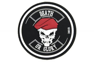 101 Inc PVC Velcro Patch "Death or Glory" (Black)
