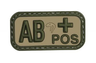 Viper Velcro PVC Blood Group Patch AB+ (MultiCam)