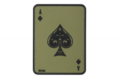 101 Inc PVC Velcro Patch "Ace of Spades" (Olive)