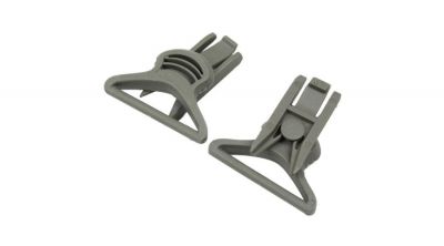 FMA Helmet Swivel Clips for Goggle & Mask Straps (Grey)