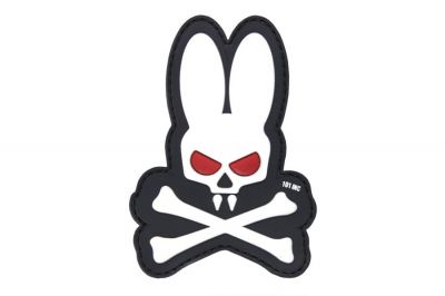 101 Inc PVC Velcro Patch "Skull Bunny" (White)