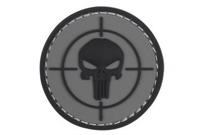 101 Inc PVC Velcro Patch "Punisher Sight" (Grey)