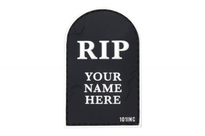 101 Inc PVC Velcro Patch "RIP" (Black)