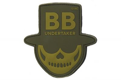 101 Inc PVC Velcro Patch "BB Undertaker" (Olive)
