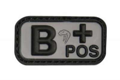 Viper Velcro PVC Blood Group Patch B+ (Black)